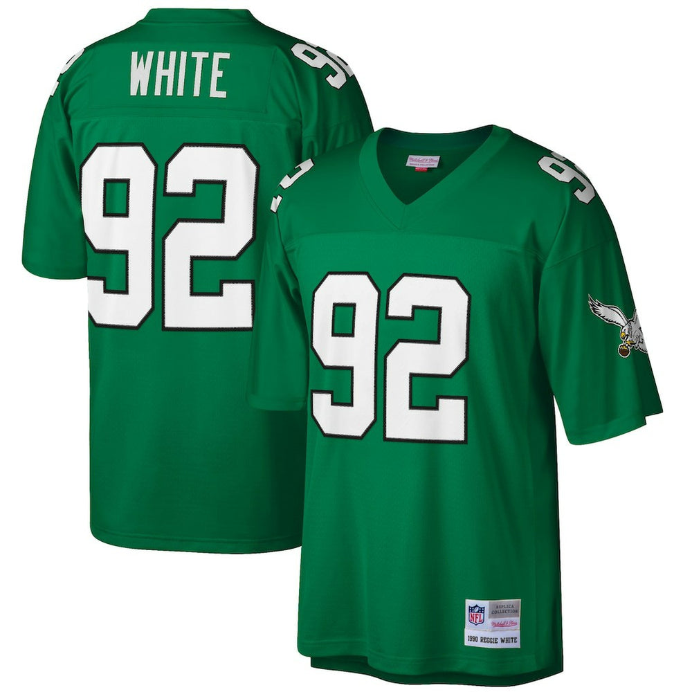 Mitchell & Ness Reggie White Philadelphia Eagles Big & Tall 1990 Retired Player Replica Jersey Kelly Green