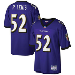 Mitchell & Ness Ray Lewis Baltimore Ravens Big & Tall 2000 Retired Player Replica Jersey Purple