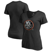 New York Islanders Women's Core Smoke V-Neck T-Shirt - Black - NHL 3305755