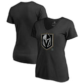Vegas Golden Knights Women's Core Smoke V-Neck T-Shirt - Black - NHL 3305765