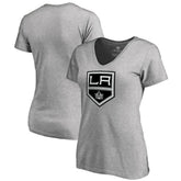 Los Angeles Kings Women's Team Alternate V-Neck T-Shirt - Heather Gray - NHL 3309994
