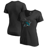 San Jose Sharks Women's Team Alternate V-Neck T-Shirt - Black - NHL 3310000