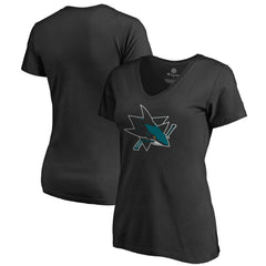 San Jose Sharks Women's Team Alternate V-Neck T-Shirt - Black - NHL 3310000