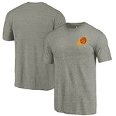 Phoenix Suns Primary Logo Left Chest Distressed Tri-Blend T-Shirt Gray