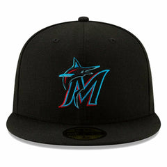 Miami Marlins New Era On-Field Authentic Collection 59FIFTY Fitted Hat - Black - New Era Sale
