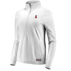 Los Angeles Angels Vineyard Vines Women's Performance Grid Half-Zip Pullover Top - Gray - MLB Sale