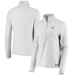 Tampa Bay Rays Vineyard Vines Women's Performance Grid Half-Zip Pullover Top - Gray - MLB Sale