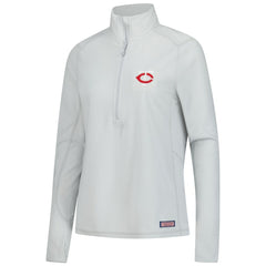 Minnesota Twins Vineyard Vines Women's Performance Grid Half-Zip Pullover Top - Gray - MLB on Sale