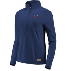 Minnesota Twins Vineyard Vines Women's Performance Grid Half-Zip Pullover Top - Gray - MLB on Sale
