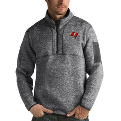 Tampa Bay Buccaneers Antigua Fortune Quarter-Zip Pullover Jacket Charcoal