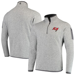 Tampa Bay Buccaneers Antigua Fortune Quarter-Zip Pullover Jacket Heather Black