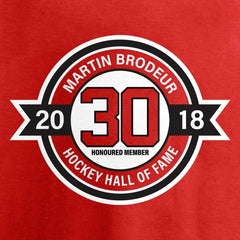 Martin Brodeur New Jersey Devils Fanatics Youth Hall of Fame T-Shirt - Red - NHL 3344796
