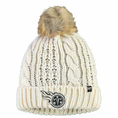 47 brand Tennessee Titans '47 Women's Meeko Cuffed Knit Hat With Pom Cream