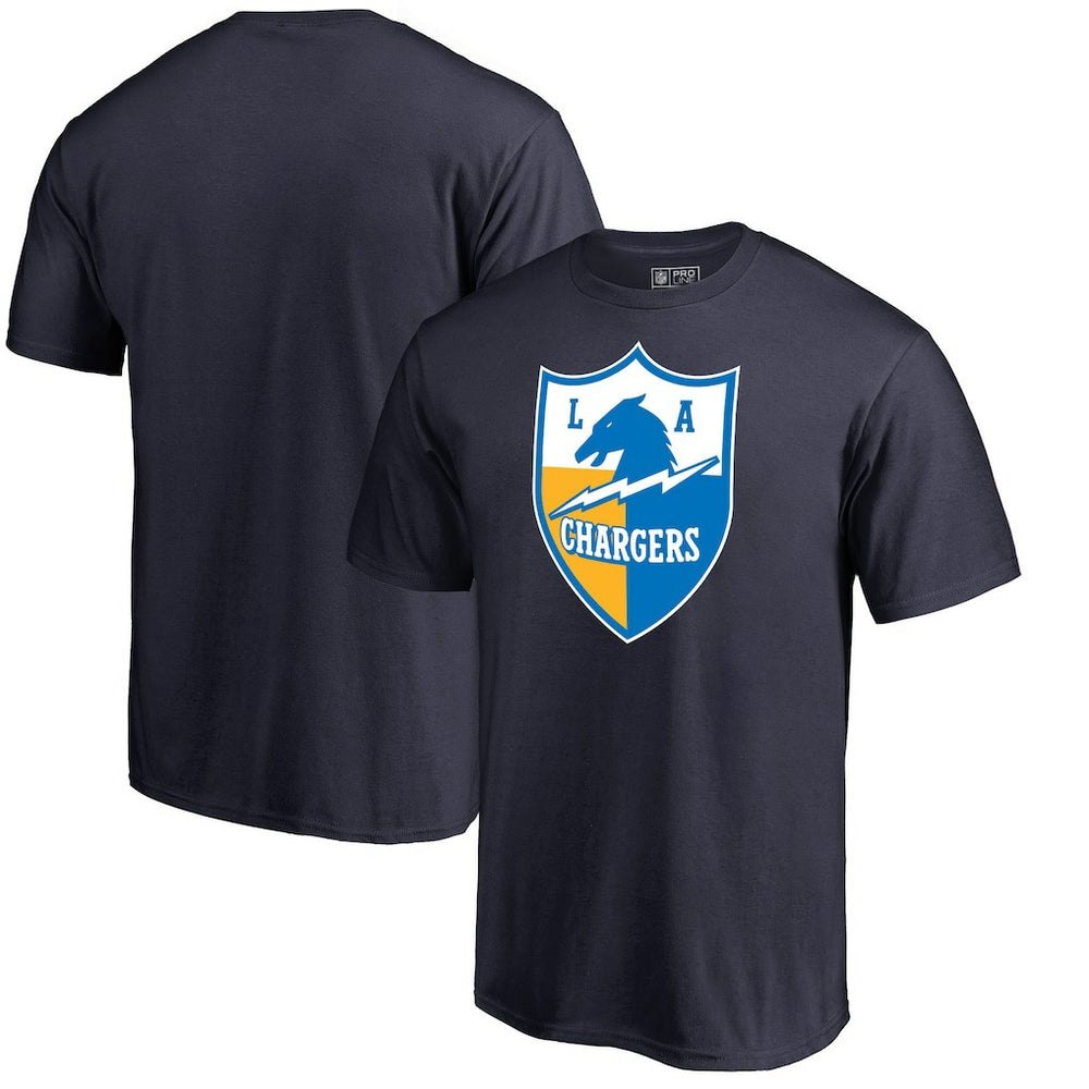 Los Angeles Chargers Vintage Shield Logo T-Shirt Navy