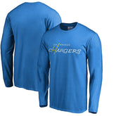 Los Angeles Chargers Multi Color Vintage Logo Long Sleeve T-Shirt Powder Blue