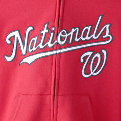 Washington Nationals Youth Team Color Wordmark Full-Zip Hoodie - Red - MLB Sale