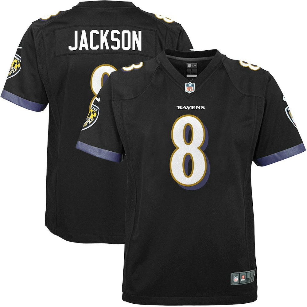 Nike Lamar Jackson Baltimore Ravens Youth Game Jersey Black