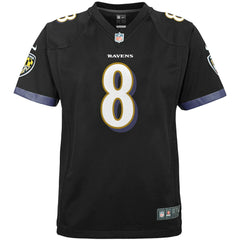 Nike Lamar Jackson Baltimore Ravens Youth Game Jersey Black