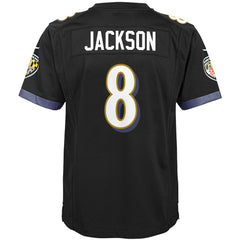 Nike Lamar Jackson Baltimore Ravens Youth Game Jersey Black