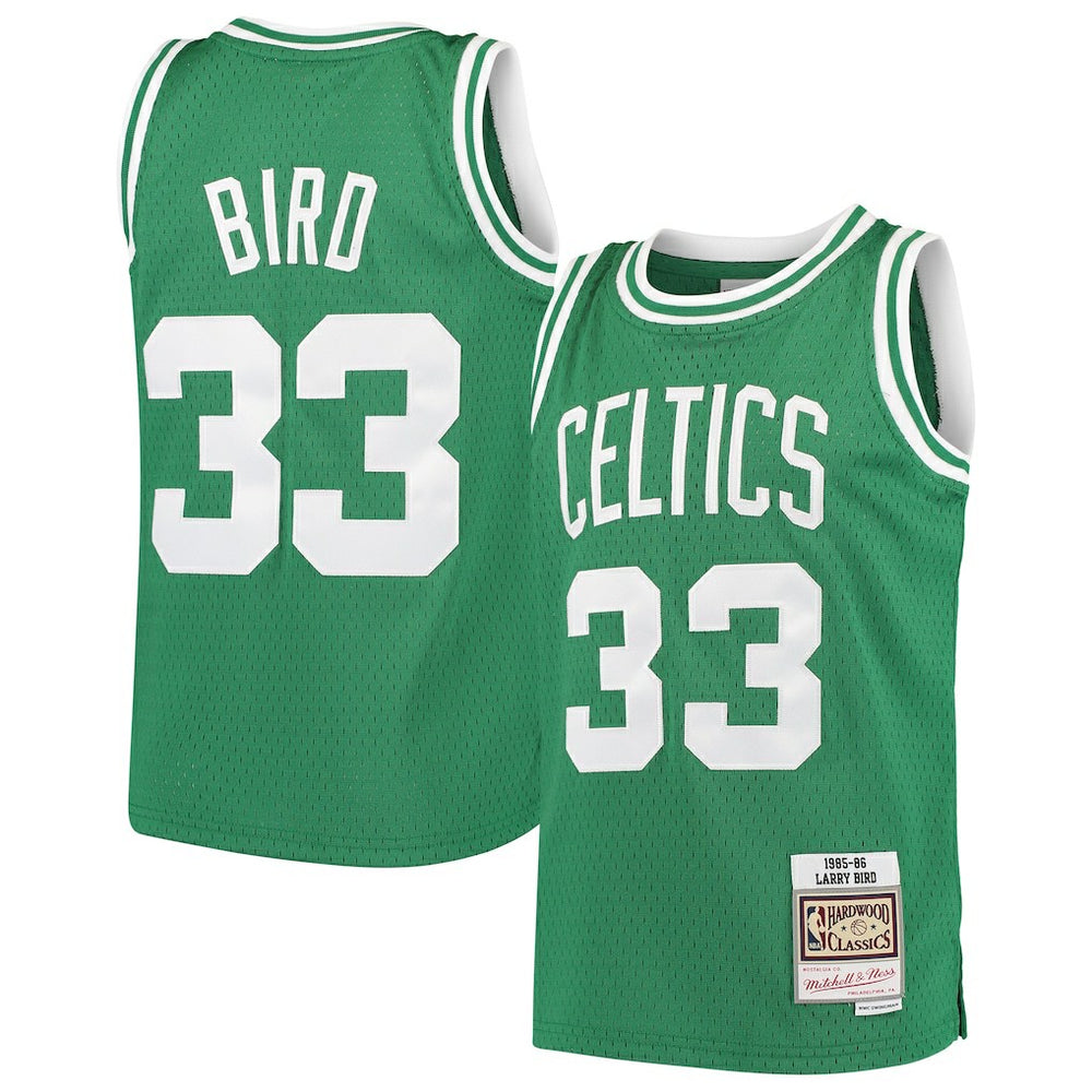 Larry Bird Boston Celtics Youth Hardwood Classics Swingman Throwback Jersey Kelly Green | Mitchell & Ness