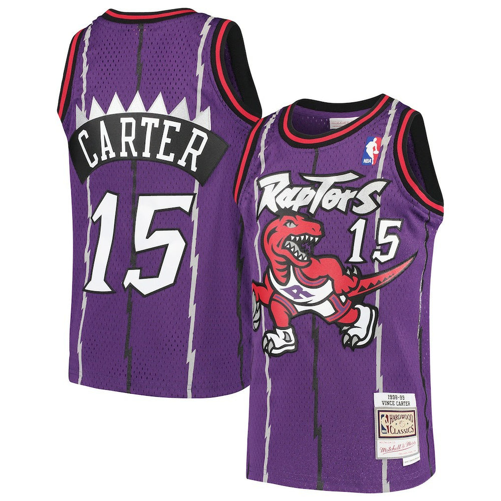Vince Carter Toronto Raptors Youth 1998/99 Hardwood Classics Swingman Throwback Jersey Purple | Mitchell & Ness outlet