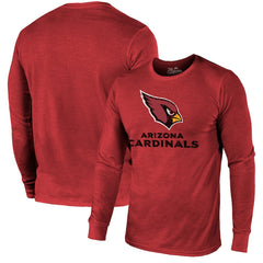 Arizona Cardinals Majestic Threads Lockup Tri-Blend Long Sleeve T-Shirt Cardinal