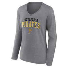 Pittsburgh Pirates Fanatics Women's Short & Long Sleeve T-Shirt Combo Pack - Black/Heather Gray - Fanatics on Sale