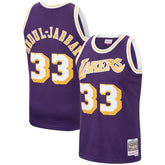 Kareem Abdul-Jabbar Los Angeles Lakers Hardwood Classics Swingman Jersey Purple | Mitchell & Ness online
