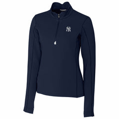 New York Yankees Cutter & Buck Women's Traverse Half-Zip Pullover Jacket - Navy - MLB Online