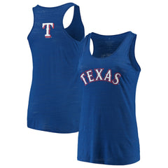 Texas Rangers Soft as a Grape Women's Plus Size Swing for the Fences Racerback Tank Top - Royal - MLB Sale