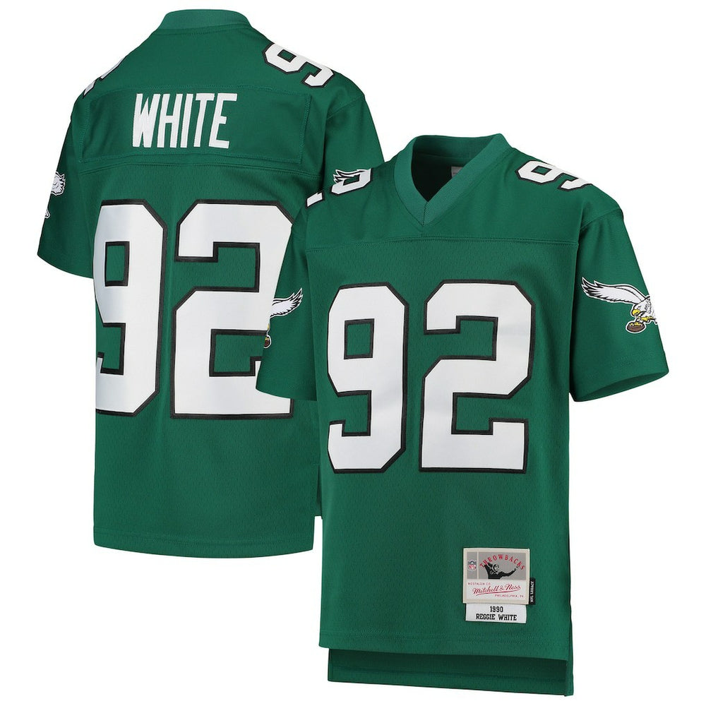 Mitchell & Ness Reggie White Philadelphia Eagles Youth 1990 Legacy Retired Player Jersey Green