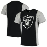 Las Vegas Raiders Refried Apparel Sustainable Upcycled Split T-Shirt Black/Silver