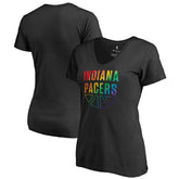 Indiana Pacers Women's Team Pride Wordmark V-Neck T-Shirt Black