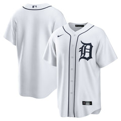 Detroit Tigers Nike Home Replica Team Jersey - White - Nike Discount