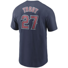 Mike Trout Los Angeles Angels Nike Name & Number T-Shirt - Navy - Nike Online