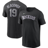 Charlie Blackmon Colorado Rockies Nike Name & Number T-Shirt - Black - Nike Lifestyle