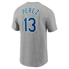 Salvador Perez Kansas City Royals Nike Name & Number T-Shirt - Gray - Nike Lifestyle