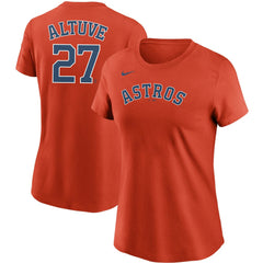 Jose Altuve Houston Astros Nike Women's Name & Number T-Shirt - Orange - Nike Lifestyle