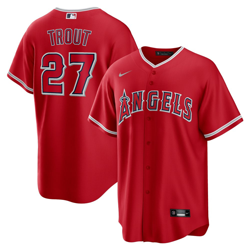 Mike Trout Los Angeles Angels Nike Alternate Replica Player Name Jersey - Red - Nike Lifestyle