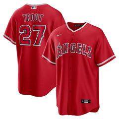 Mike Trout Los Angeles Angels Nike Alternate Replica Player Name Jersey - Red - Nike Lifestyle