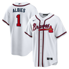 Ozzie Albies Atlanta Braves Nike Home Replica Player Name Jersey - White - Nike Sale