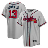Ronald Acuna Jr. Atlanta Braves Nike Road Replica Player Name Jersey - Gray - Nike on Sale
