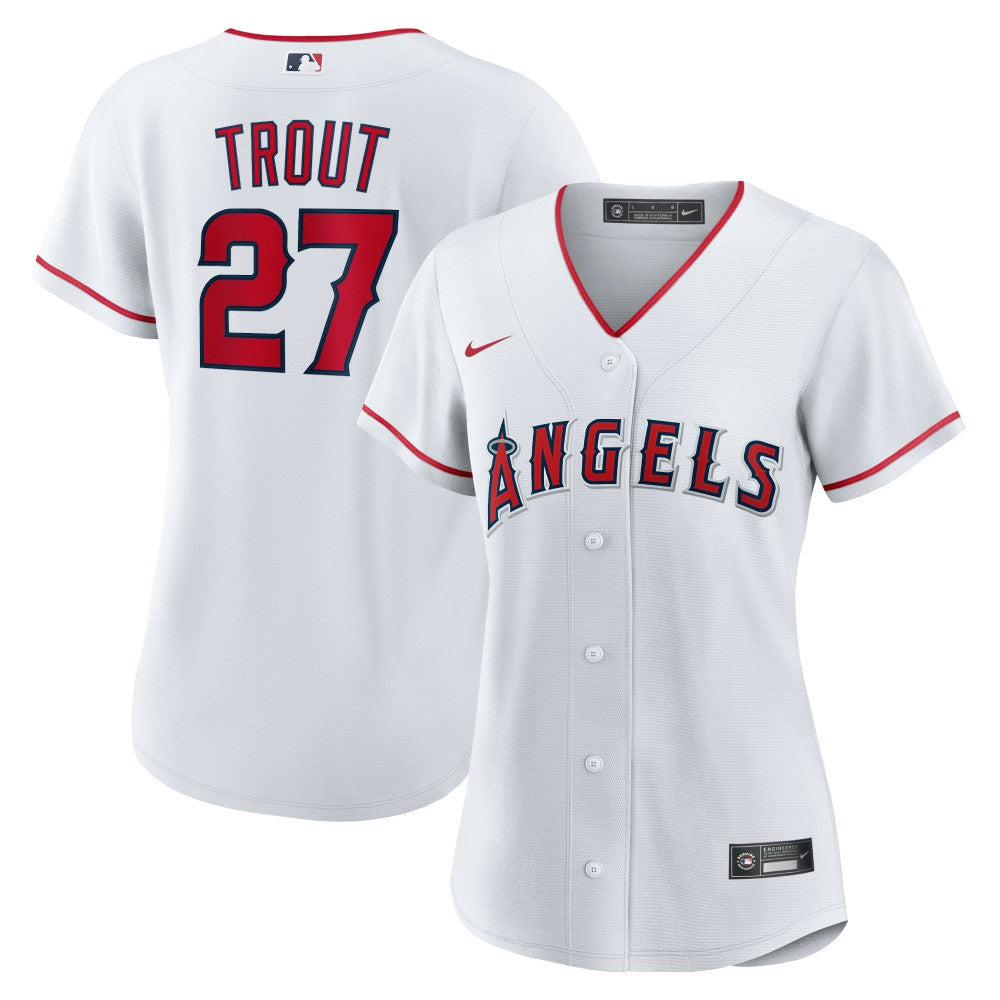 Mike Trout Los Angeles Angels Nike Women's Home Replica Player Jersey - White - Nike Discount