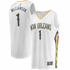 Zion Williamson New Orleans Pelicans Replica Fast Break Jersey White Association Edition | Fanatics