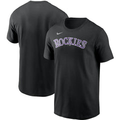 Colorado Rockies Nike Team Wordmark T-Shirt - Black - Nike Sale