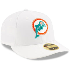 Miami Dolphins New Era Omaha Low Profile 59FIFTY Fitted Hat White