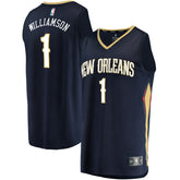 Zion Williamson New Orleans Pelicans Youth Replica Fast Break Jersey Navy Icon Edition | Fanatics for sale