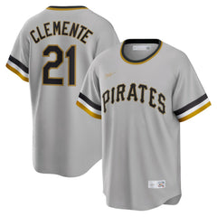 Roberto Clemente Pittsburgh Pirates Nike Road Cooperstown Collection Player Jersey - Gray - Nike Discount