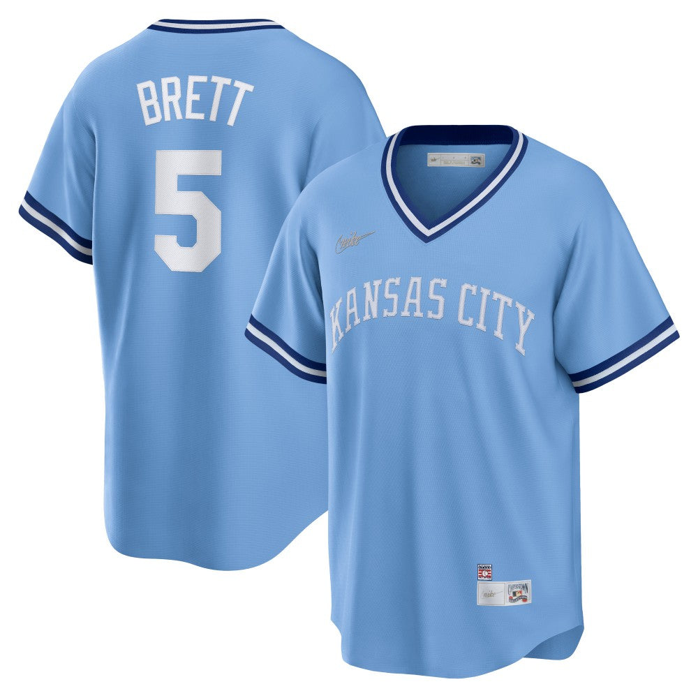 George Brett Kansas City Royals Nike Road Cooperstown Collection Player Jersey - Light Blue - Nike Discount