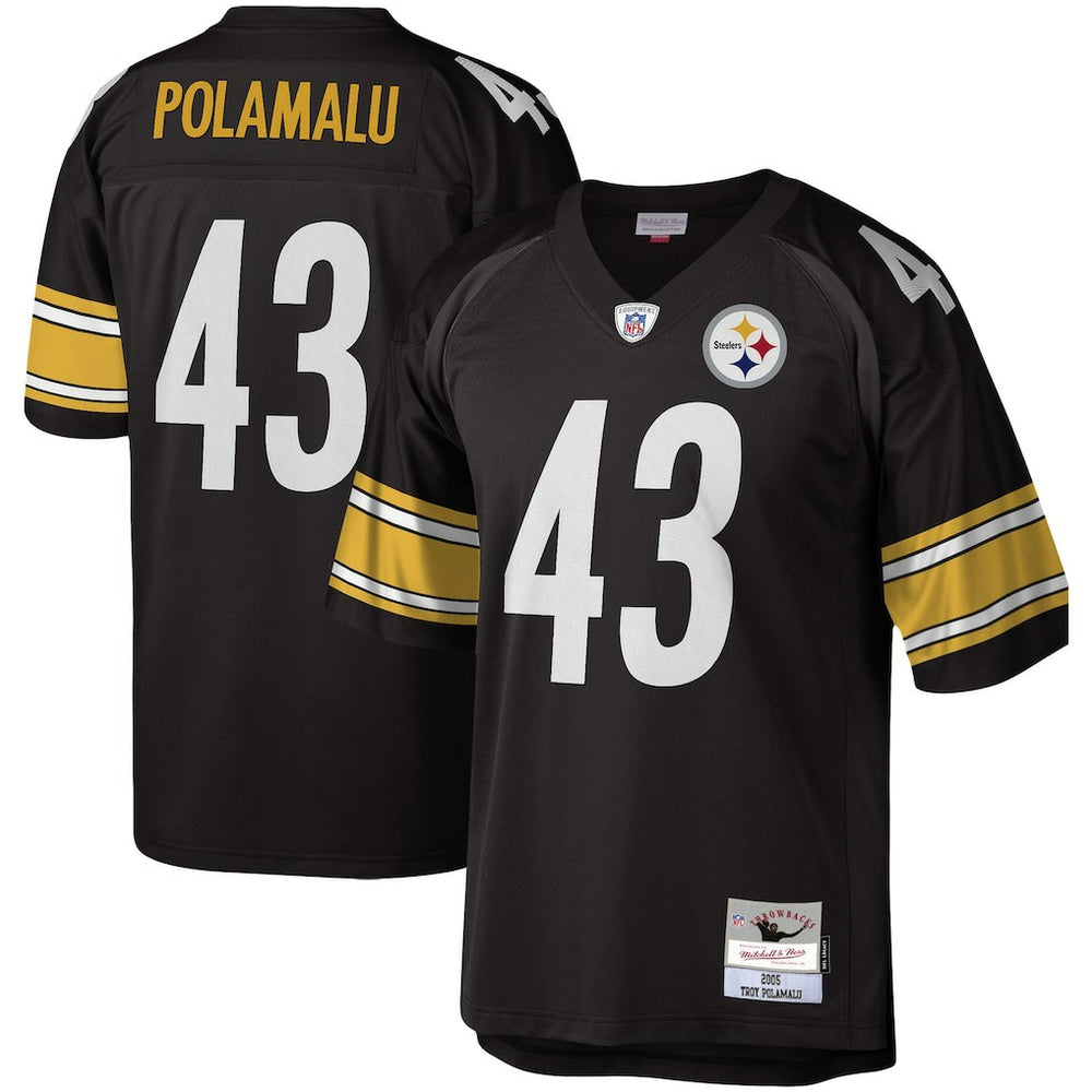 Mitchell & Ness Troy Polamalu Pittsburgh Steelers Legacy Replica Jersey Black